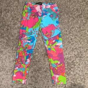 Girl's Floral-Print Leggings